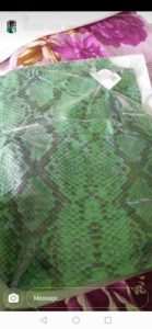 Green Snake High Neck Mesh Long Sleeve Crop Top photo review