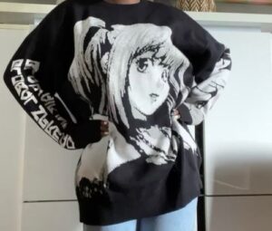 Anime Girl Harajuku Knitted Sweater photo review