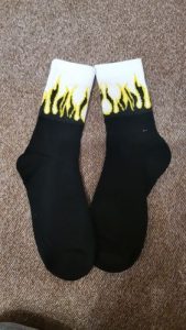 Flame Skateboard Socks photo review