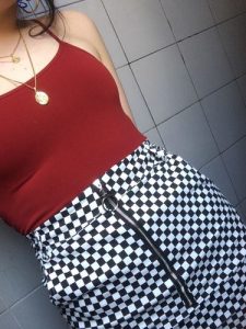 Checkerboard Mini Skirt photo review