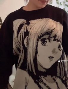 Anime Girl Harajuku Knitted Sweater photo review