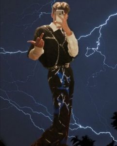 Lightning Print Jogger Pants photo review