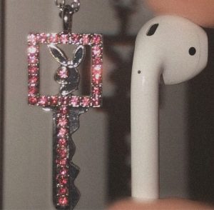 Pink Crystal Playboy Bunny Key Necklace photo review