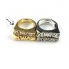 AWGE Letter Ring | 9 / Gold Diamond