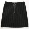 Black Pin Stripe Mini Skirt
