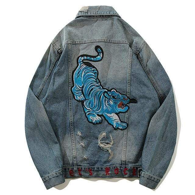Blue Tiger Denim Jacket | M