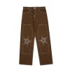 Brown Star Loose Denim Jeans