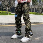Camouflage Patch Cargo Pants