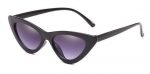 Cat Eye Sunglasses | Black Double Grey