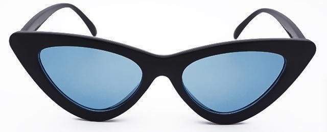 Cat Eye Sunglasses | Black Frame Blue