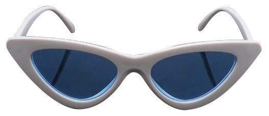 Cat Eye Sunglasses | White Frame Blue