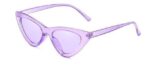 Clear Cat Eye Sunglasses | Purple Frame