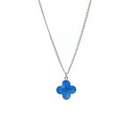 Clover Necklace | Silver-Blue / 40cm