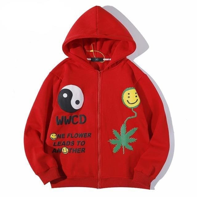CPFM Earth First Zip Hoodie | Red / S