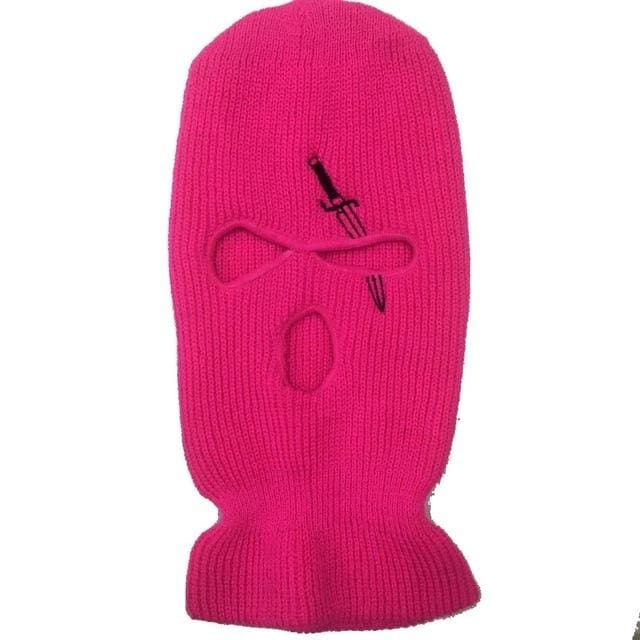 Dagger Fashion Ski Mask | Pink / One Size