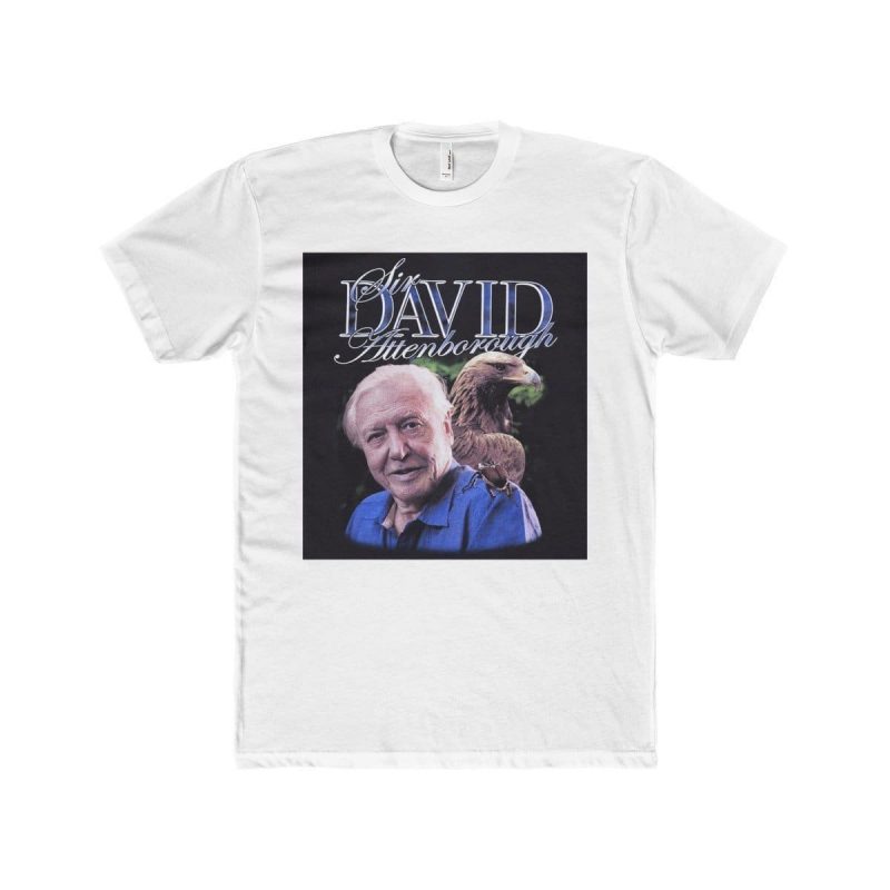 David Attenborough Homage T-Shirt | White / XS