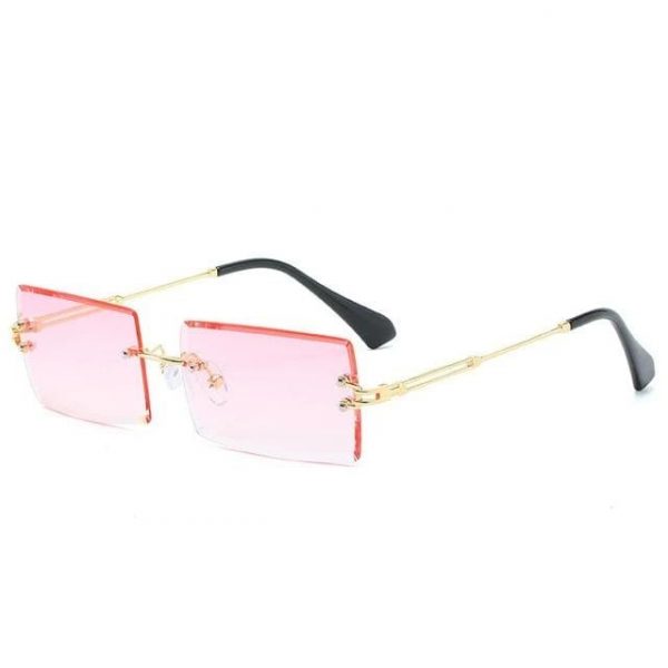 Diamond Cut Rectangle Frame Sunglasses - Streetgarm