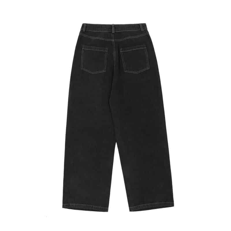 Distorted Patchwork Wide Leg Jeans