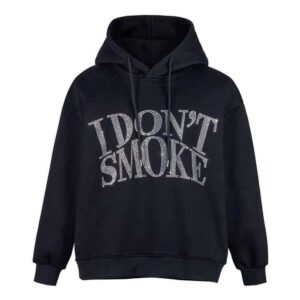 Donsmoke Rhinestone Hoodie | Black / S