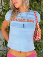 Dump Him Y2K Crop Top