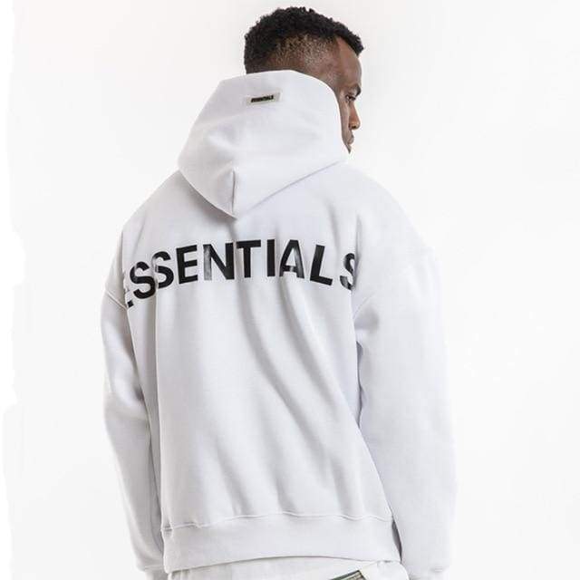 Fear Of God Essentials logo Pullover Hoodie | White / XL