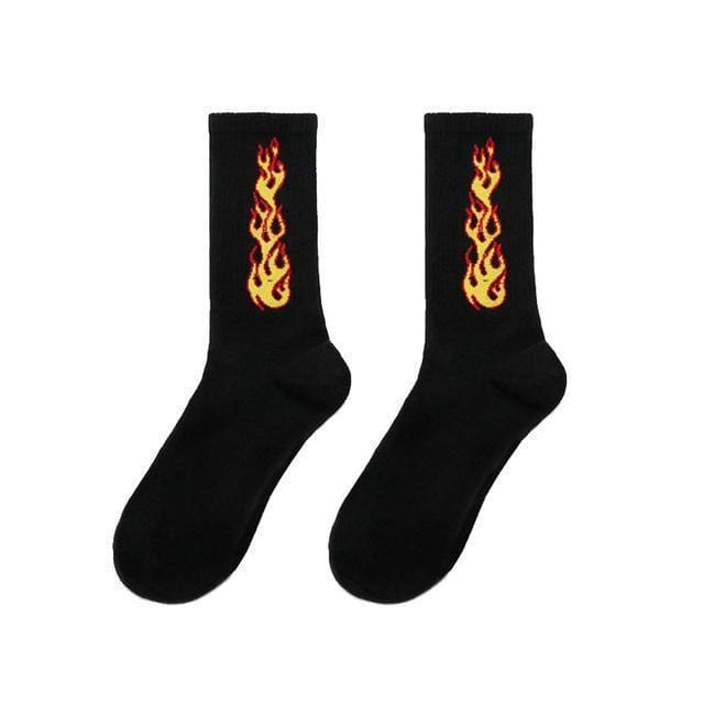 Flaming Socks | Black / One Size