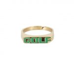 Golf Wang Gold Ring | 8 Adjustable / Green