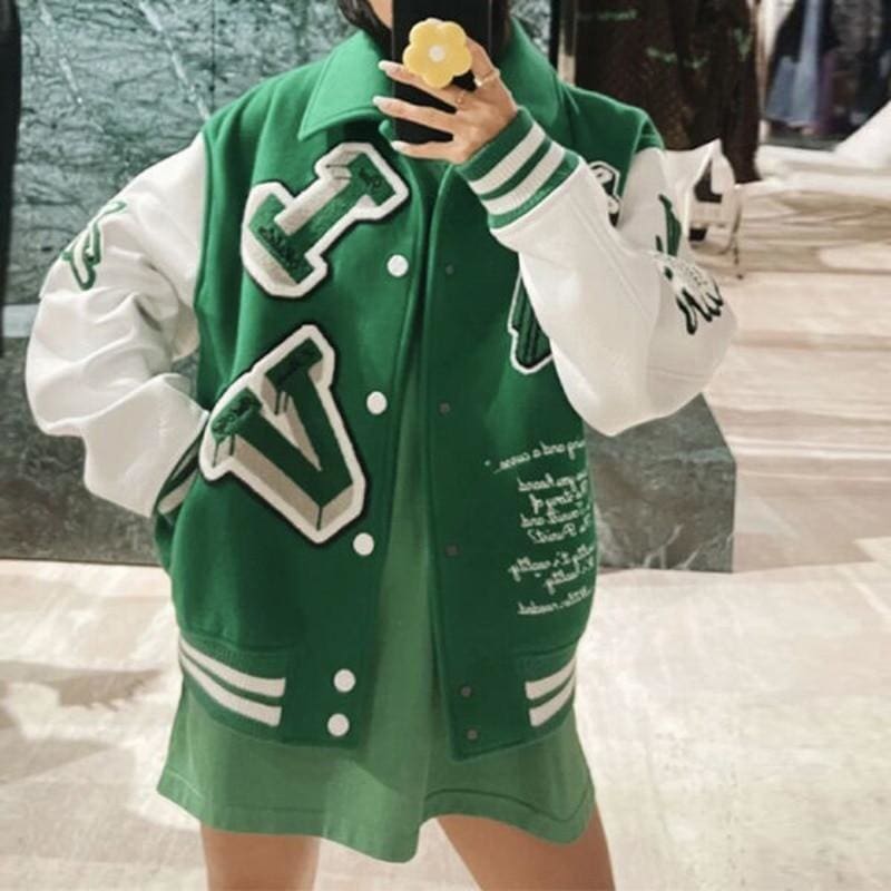 Green LV Varsity Jacket