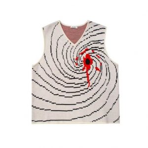 Handknit Blood Wound Knitted Vest | Beige / L