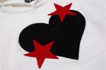 Heart and Star Embroidered Hoodie