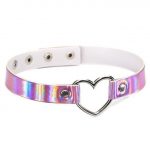 Holographic Heart Choker | Pink