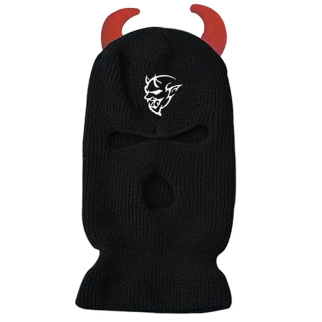 Horned Devil Ski Mask | Black