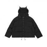 Horned Padded Jacket Coat | Black / M