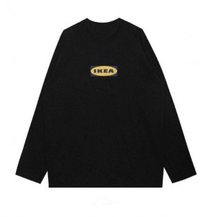 Ikea Box Logo Long Sleeve T-Shirt | Black / XS