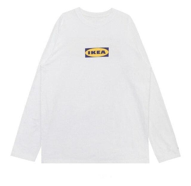 Ikea Box Logo Long Sleeve T-Shirt | White / XS