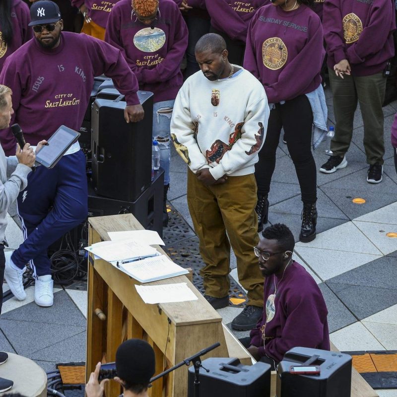 Kanye West Jesus Is King Cross Crewneck - White