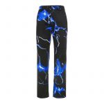Lightning Print Jogger Pants | Blue / M