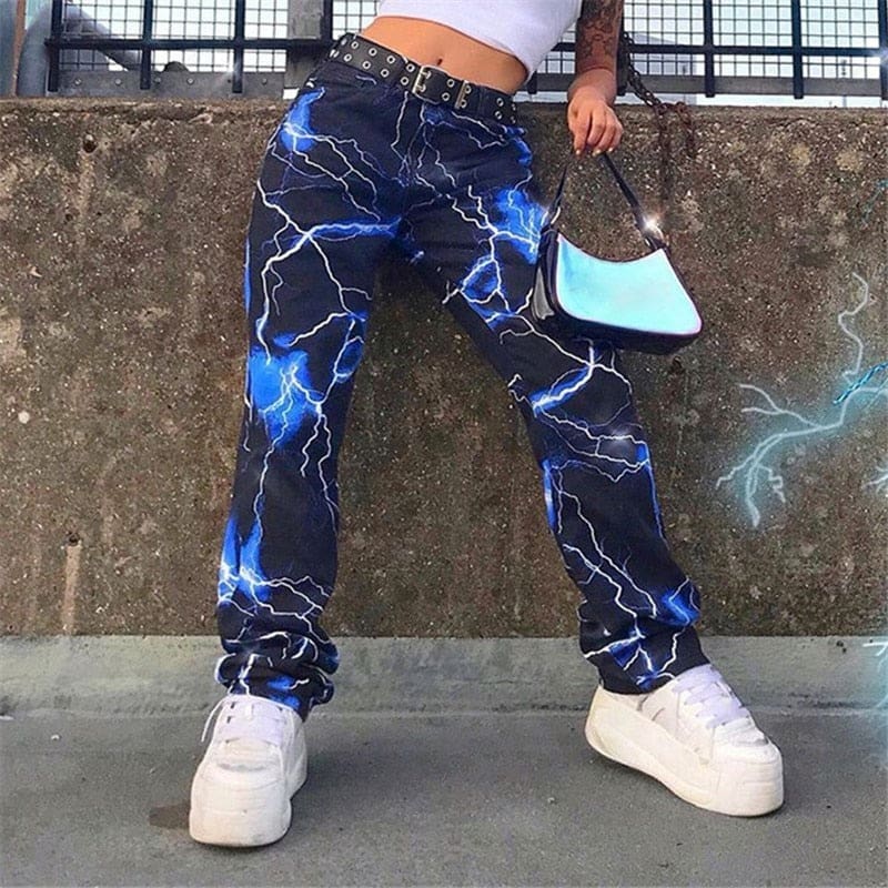 Lightning Print Jogger Pants