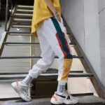 MAMC Color Block Jogger Pants | S / White