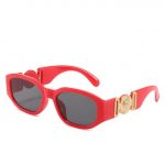 Medusa Rectangle Sunglasses | Red