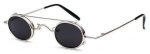 Retro Metal Clip Sunglasses | Silver Frame Black