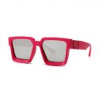 Retro Square Millionaires Sunglasses | Rose Silver