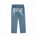 REVENGE Embroidered jeans | Blue / XL