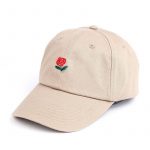 Rose Embroidered Cap | Beige