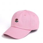 Rose Embroidered Cap | Pink
