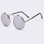 Round Flip Sunglasses | Silver