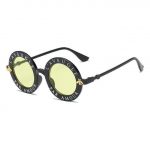 Round-frame metal sunglasses | Green