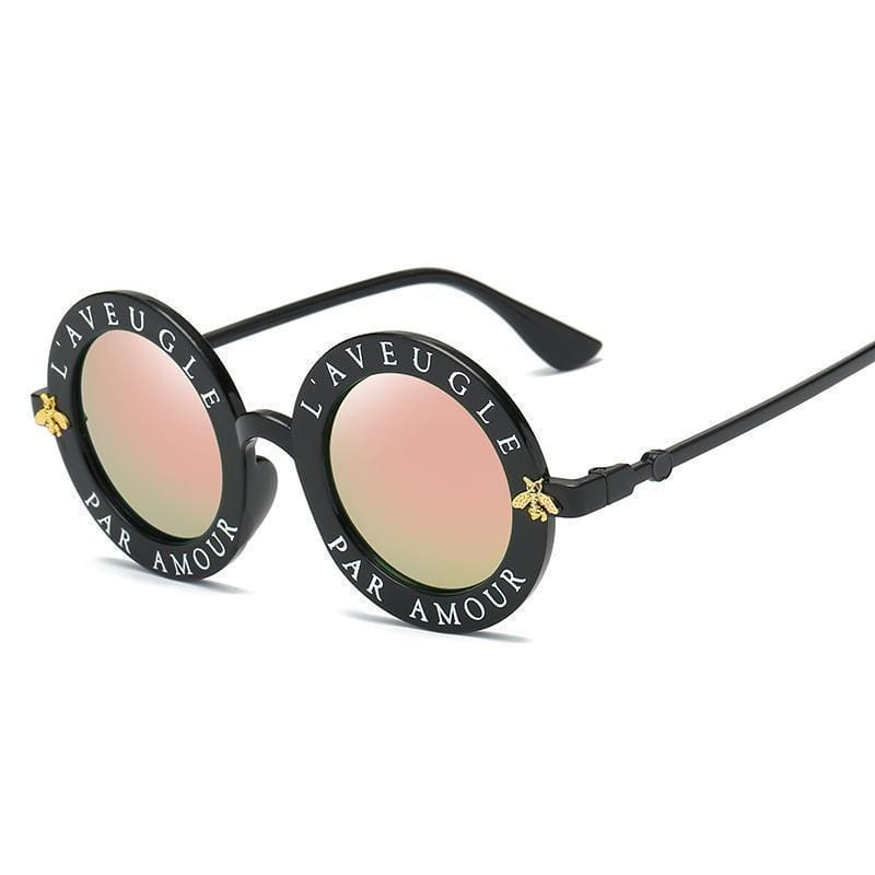Round-frame metal sunglasses