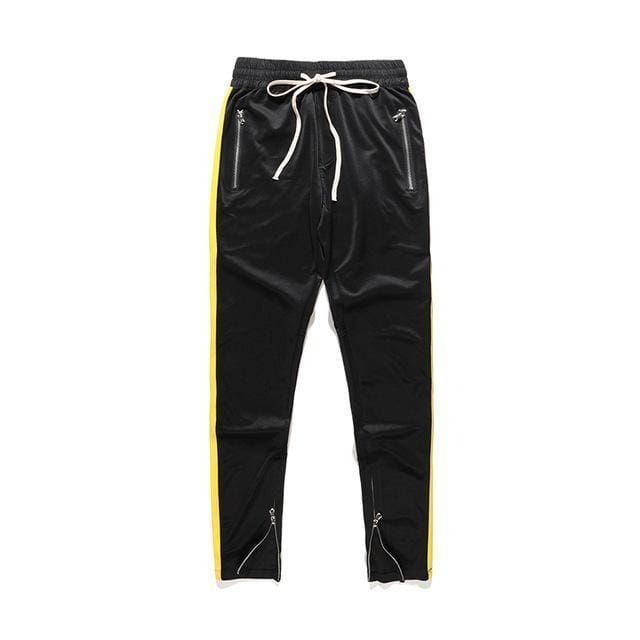 Side Zipper Track Pants | Yellow / L