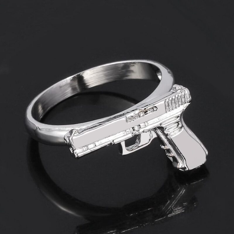 Silver Pistol Ring